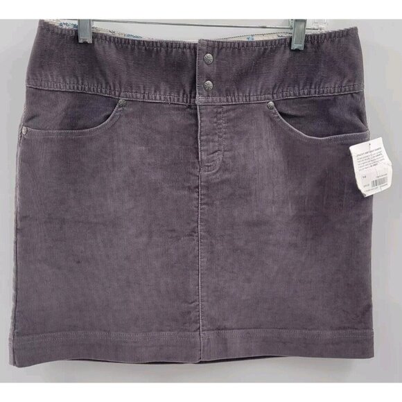 Athleta Ridge Corduroy Drawstring Sport Mini Skirt Purple Size 10 - Picture 1 of 7